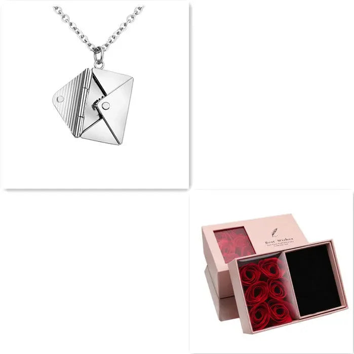 Fashion Jewelry Envelop Necklace Women Lover Letter Pendant Best Gifts For Girlfriend - Bellarte Enchanté Fashion Jewelry Envelop Necklace Women Lover Letter Pendant Best Gifts For Girlfriend